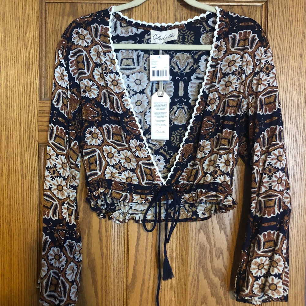 Cleobella Cropped Long Sleeve with Cinched Bottom